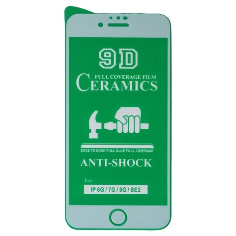 �������� ������ Apple iPhone 6, iPhone 7, iPhone 8, iPhone SE 2020, Full Glue (���� �� ���� ������� ������), Ceramics, �����