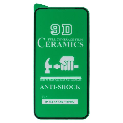 �������� ������ Apple iPhone X, iPhone XS, iPhone 11 Pro, Full Glue (���� �� ���� ������� ������), Ceramics, ������