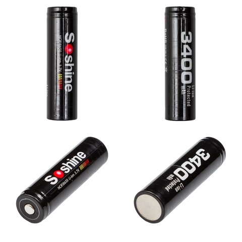 ���������� 18650 Soshine, 3400 mAh, 3,7 �, Li-ion, � ������� | ���, �������, �����������