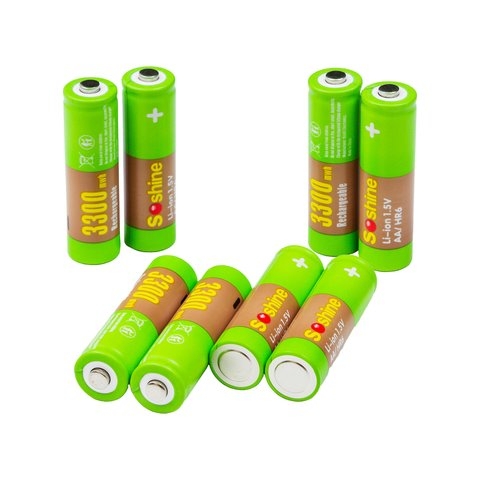 ���������� AA Soshine AA/HR6, 1,5 B, Li-ion, (3300mWh) | ���, �������, �����������