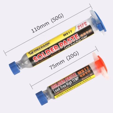 BGA ����� Mechanic MS17, Sn 96,5%, Ag 3%, Cu 0,5%, 217 �C, 50 �