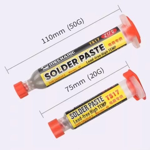 BGA ����� Mechanic TS17, Sn 96,5%, Ag 3%, Cu 0,5%, 217 �C, 50 �