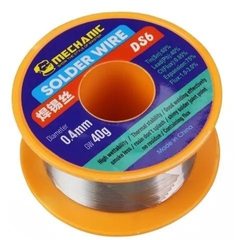 ������ Mechanic DS6, Sn 60% , Pb 40%, ���� 1-3%, 0,4 ��, 40 �