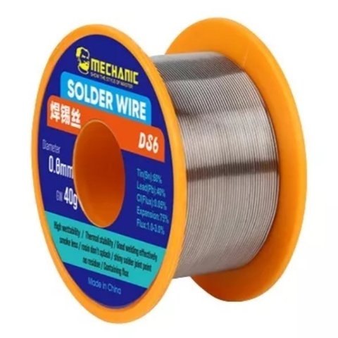 ������ Mechanic DS6, Sn 60% , Pb 40%, ���� 1-3%, 0,8 ��, 40 �