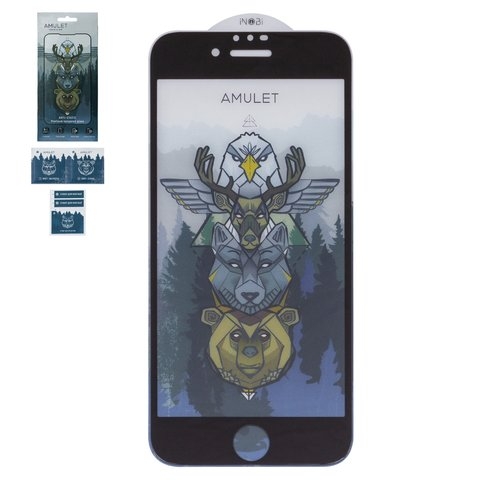 ������� ���� Amulet Apple iPhone 7, iPhone 8, iPhone SE 2020, iNobi, Full Glue, ���� �� ��� ��������, Anti-Static, ����� | ���������� �������� ������