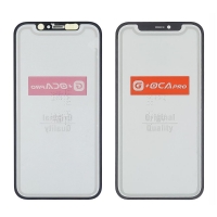 Стекло дисплея Apple iPhone 12, iPhone 12 Pro, черное, с OCA-пленкой, с рамкой G PlusOca pro | стекло тачскрина