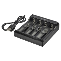 Сетевое зарядное устройство с тестером LiitoKala Lii-L4, для аккумуляторов 18650, АА, ААА и других, универсальное, 4 слота