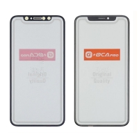 Стекло дисплея с OCA пленкой Apple iPhone XS, черное с сеточкой G+OCA Pro