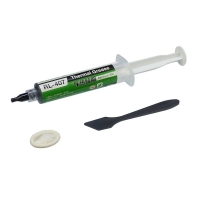 Термопаста силиконовая Relife RL-407, 20 gr в шприце, черная, теплопроводность 6 W/mK