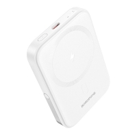 Power bank Borofone BJ51 5000mAh магнитный с функцией беспроводной зарядки белый