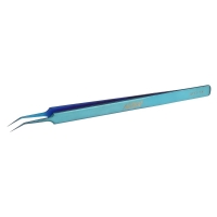 Пинцет изогнутый Aida ADT-14 с голубым антистатическим покрытием