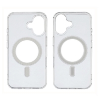 Чехол силиконовый Сlear Case MagSafe для Apple iPhone 16 прозрачный