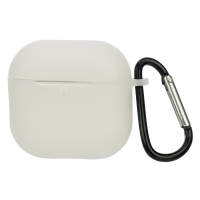 Чехол силиконовый с карабином для Apple AirPods/ AirPods 4 цвет 15 прозрачный