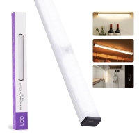 LED светильник 050-6 с аккумулятором, датчиком движения и освещенности 50 см 6W алюминиевый серебристый