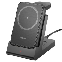 Power bank Hoco J149 3в1 5000mAh магнитный с функцией беспроводной зарядки black