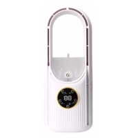 Настольный безлопастный беспроводной вентилятор BYM-908S с функцией увлажнения и подсветкой black