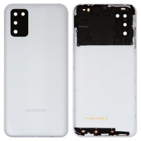 Задня кришка Samsung SM-A037 Galaxy A03s, біла, із склом камери, Original (PRC) | корпус, задняя панель аккумулятора, АКБ, батареи
