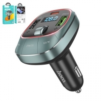 FM-����������� Hoco E76, ����, � ��������, Type-C, 3 �����, 48 ��, Power Delivery (PD), 12-24 B, #6942007600255