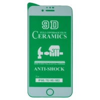 �������� ������ Apple iPhone 6, iPhone 7, iPhone 8, iPhone SE 2020, Full Glue (���� �� ���� ������� ������), Ceramics, �����