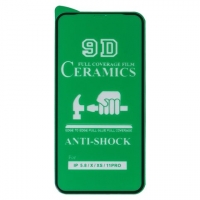 Защитная пленка Apple iPhone X, iPhone XS, iPhone 11 Pro, Full Glue (клей по всей площади стекла), Ceramics, черная