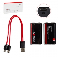 ���������� ����� Soshine 6F22, 9 B, 2 ��., c �������, (3700mWh), ����������� �� USB Type-C | 3-12 ��. ������ | ���, �������, �����������