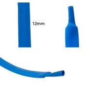 Термоусадочная трубка, 1 м, 12 мм, синяя