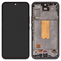 Дисплей Samsung SM-A546 Galaxy A54 5G, чорний | з тачскріном | в передній панелі | Original (PRC) | дисплейный модуль, экран, дефект фарби на отворі камери
